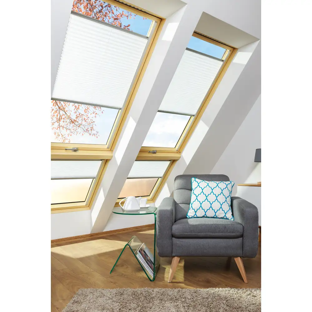 Heavyoff Tenda Plissettata Autoadesiva Senza Fori 60x180 Cm – Protezione Solare E Privacy A Nido D'ape, Facile Da Installare. Colore Blu.